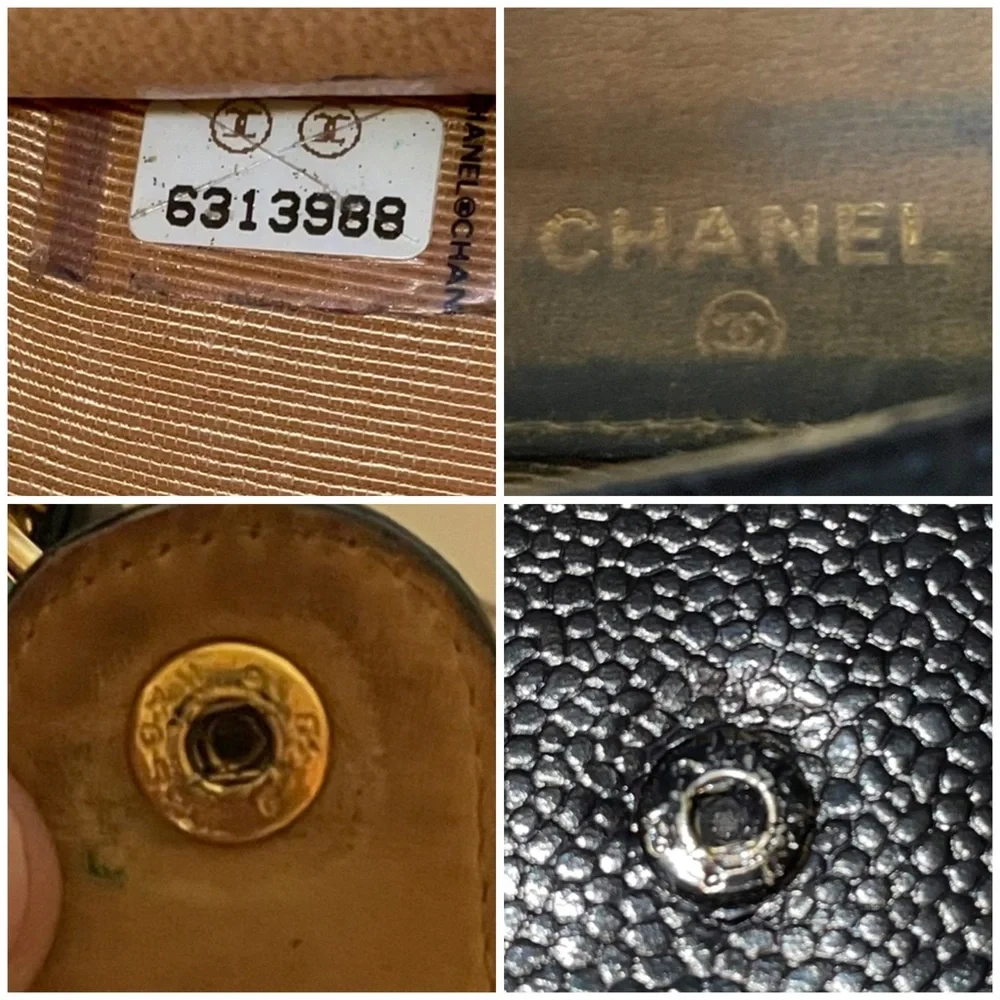 🔴🔴SOLD🔴🔴CHANEL WOC Vintage Wallet on Chain Crossbody Caviar Leather - Picture 6 of 16